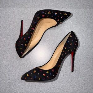 Christian Louboutin Veau Velour Follies Claire De Lune Pumps 120mm